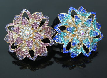 璀璨华彩，点缀梦幻时刻——精品韩式水钻头饰三层叠加花