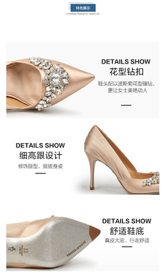 绽放于足尖的繁花 Badgley Mischka 百吉利米西卡 2019春季花钻女鞋 BM19190815 赏析