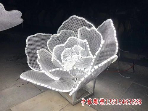 广场不锈钢花朵景观雕塑 桂北雕艺之光，绽放永恒花韵